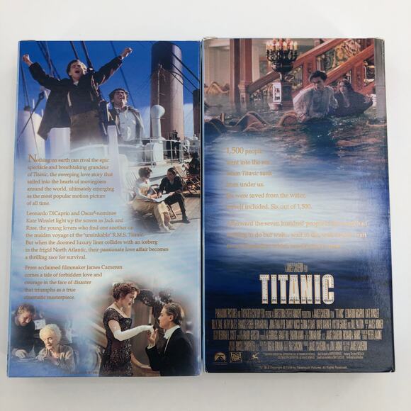 1997/1998 VINTAGE Titanic Movie VHS Cassette Box Set Leonardo DiCaprio - Picture 4 of 11
